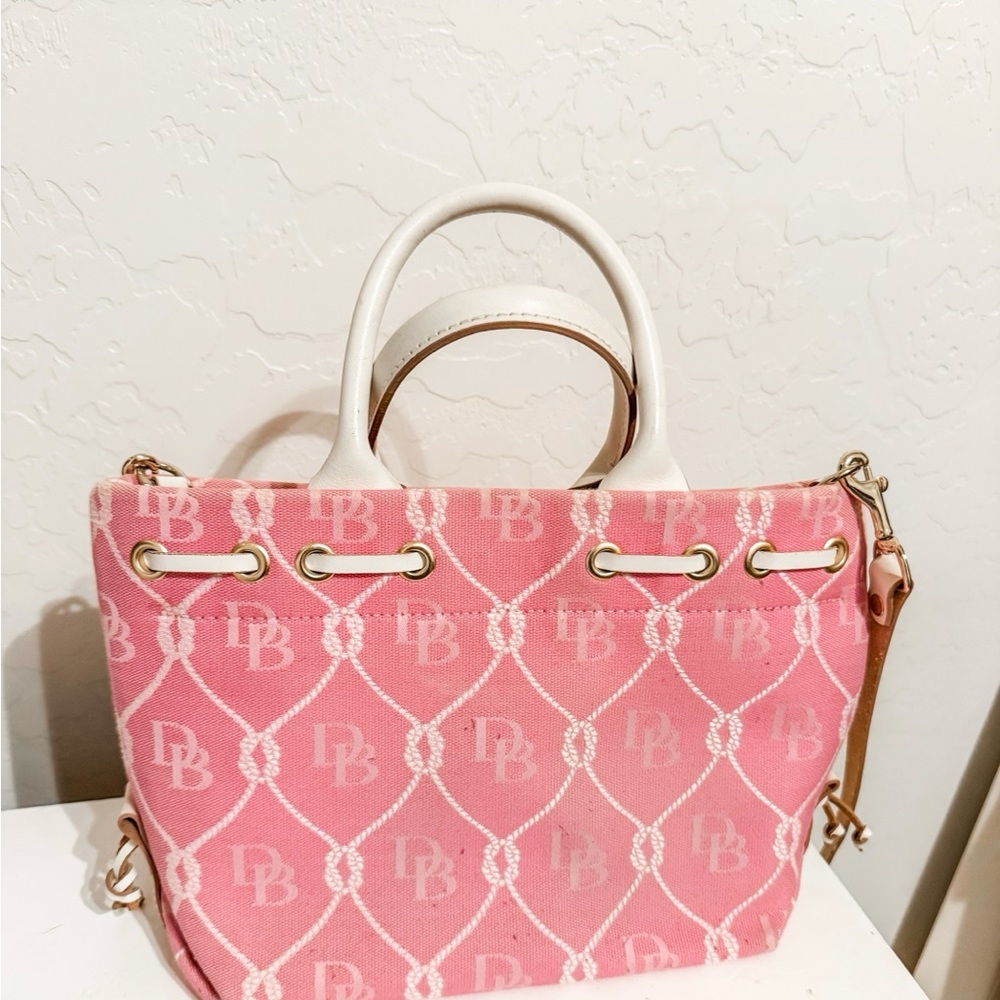 Dooney & Bourke Pink and White Tote Bag - Picture 2 of 2
